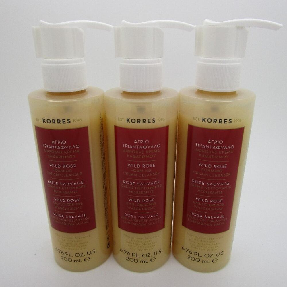 X3 WILD ROSE Korres Foaming Cream Cleanser - 6.76 oz each